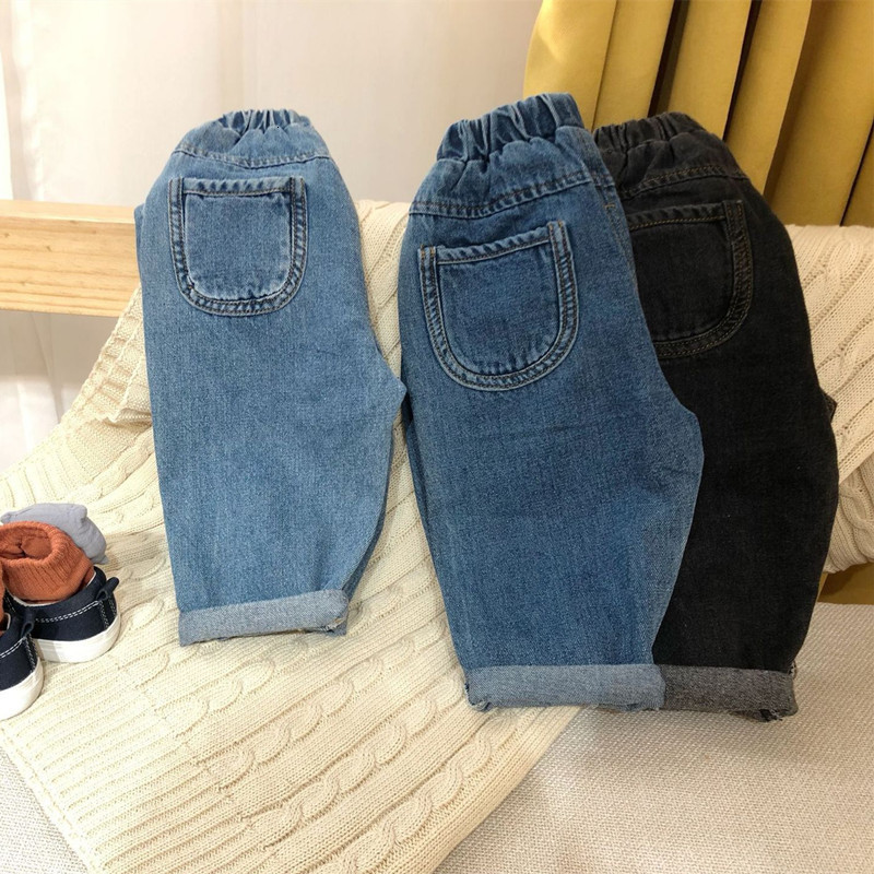 Jeans DFXD Spring Kids Jeans Boys Fashion Clothes Cotton Long Children Denim Pants For 1-5Years Toddler Clothing High Quality 230322