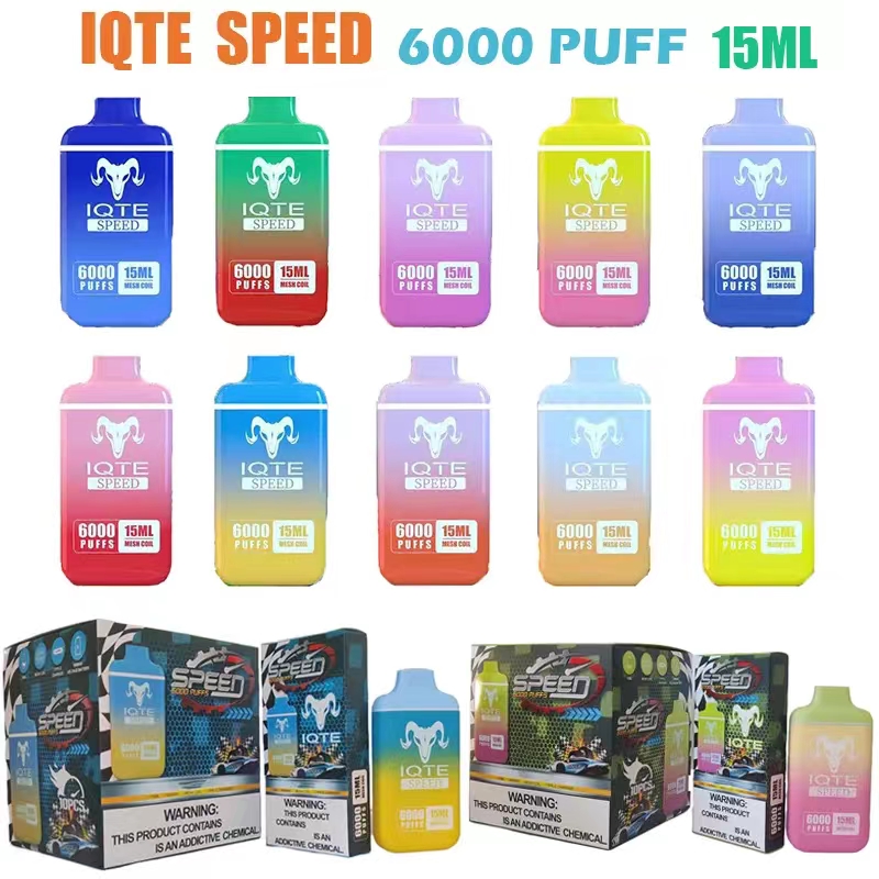 Vape Puff 6000 electronic cigarette disposable vape 0% 2% 5% IQTE Speed vapers desechables 550mah Battery 15ml
Vape Puff 6000 electronic cigarette disposable vape 0% 2% 5% IQTE Speed vapers desechables 550mah Battery 15ml