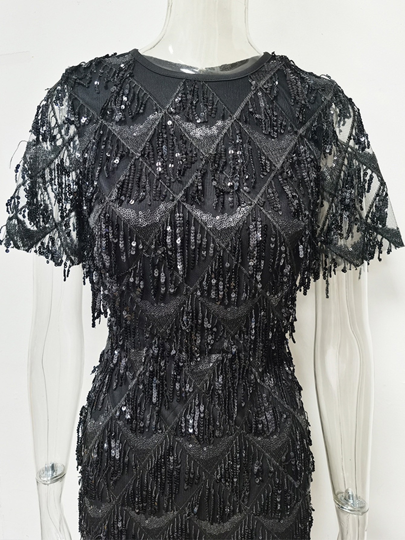 Party Dresses Sexy Black vintage maxi sequin summer dress women elegant club long party dresses bodycon office woman dress clothes vestidos HL 230322