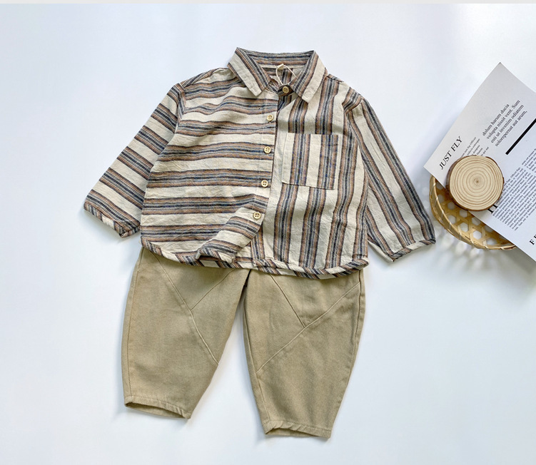 Jeans Autumn Korean Style Toddlers Kids Denim Pants Baby Boys Chic Jeans Casual Children Pure Color Trousers 230322