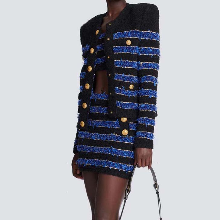 Women Two Pieces Dress Luxury Designer Woman Skirt Set Long Sleeves Skirts Sets One-Pc Skirts Office Lady Clothes Businessn Wear