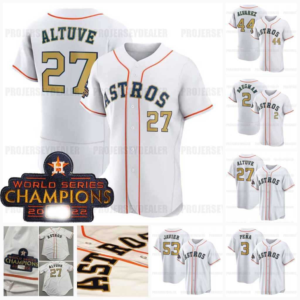 Astros 2023 Gold Program Trimmed Jersey Jeremy Pena Jose Abreu Jose Altuve Yordan Alvarez Trey Mancini Alex Bregman Michael Brantley Lance McCullers Jr. Houston, 2017 grey
Astros 2023 Gold Program Trimmed Jersey Jeremy Pena Jose Abreu Jose Altuve Yordan Alvarez Trey Mancini Alex Bregman Michael Brantley Lance McCullers Jr. Houston, 2017 grey