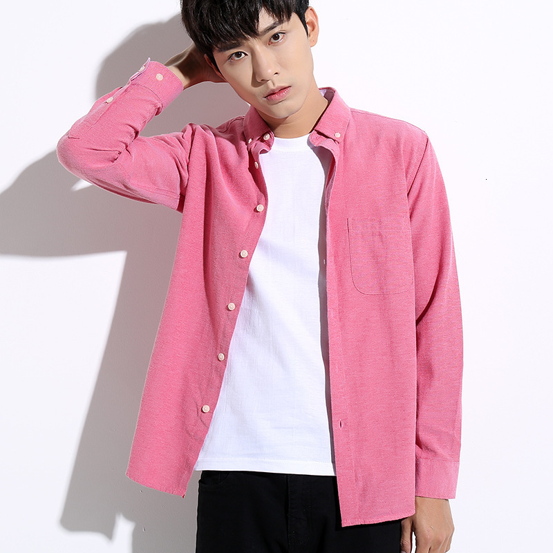 Men's Casual Shirts Spring and autumn men's shirt cotton water washing shirts in middle youth long -sleeved lapel business shirt 230322