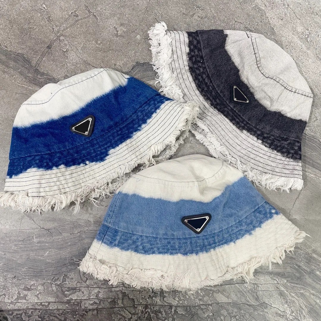 Women's denim material summer designer Bucket Hats fashion color gradient metal triangle letter Wide Brim Hats, Sky blue
Women's denim material summer designer Bucket Hats fashion color gradient metal triangle letter Wide Brim Hats, Sky blue