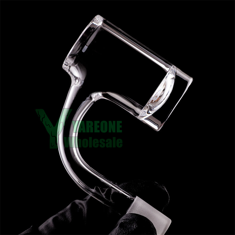 Custom 8mm Thick Concave Clear Base Full Weld Beveled Edge Quartz Banger Nail 14mm 10mm Male with Excellent Heat Retention YAREONE Wholesale