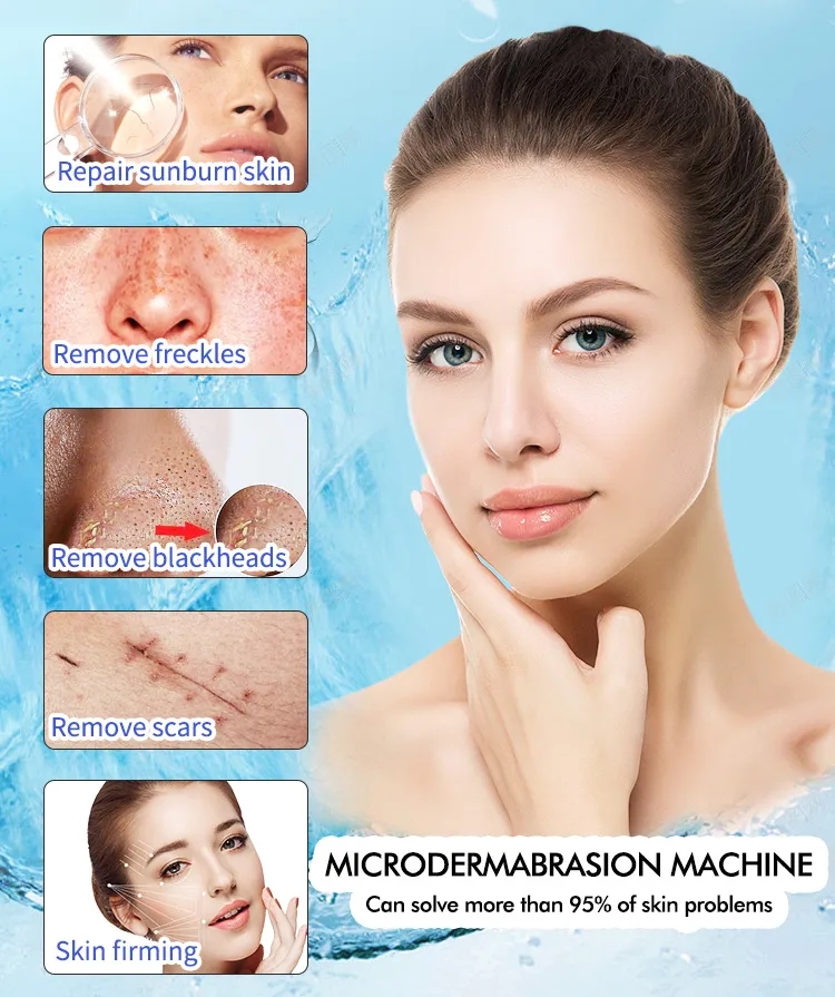 13 In 1 Diamond Microdermabrasion Dermabrasion Vacuum Spray Acne Removal Facial Care Beauty Machine