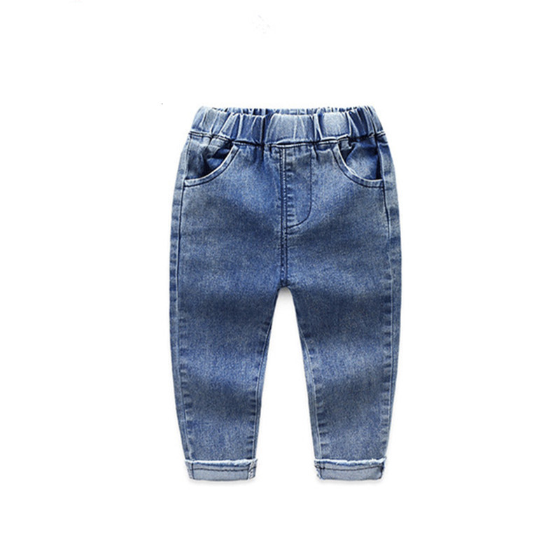 Jeans Spring Toddler Boys Jeans Pants Elastic Waist Long Denim Trousers Casual Children's Jeans For 2-8Yrs Kids Boys Clothes 230322
