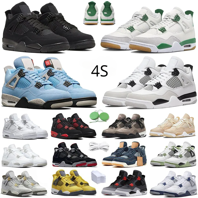 WITH BOX designer Men Women Jumpman 4 4s Basketball Shoes Pine Green Military Black Cat Midnight Navy Red Thunder Sail University Blue White Oreo SEAFOAM Trainers Spo, Color#2
WITH BOX designer Men Women Jumpman 4 4s Basketball Shoes Pine Green Military Black Cat Midnight Navy Red Thunder Sail University Blue White Oreo SEAFOAM Trainers Spo, Color#2