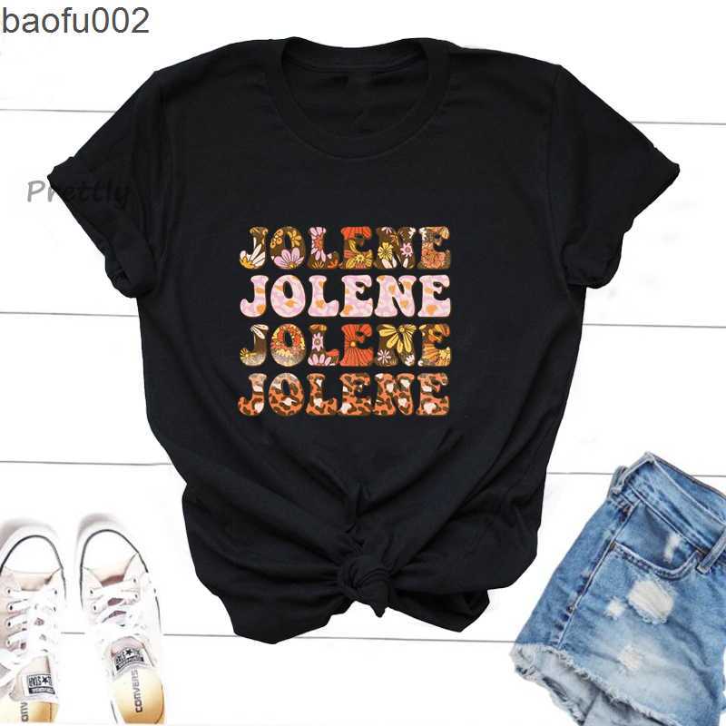 Men's T-Shirts Jolene Dolly Parton T Shirts Leopard Floral Print T Shirt Vintage Casual Short Sleeve Summer Women's Clothing Tee Shirts W032
