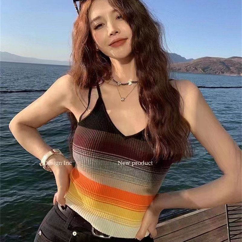 Womens Knits Camisole Top with Brooch - Sleeveless Tee for Casual Wear - Soft and Comfortable Women's Knit Tank