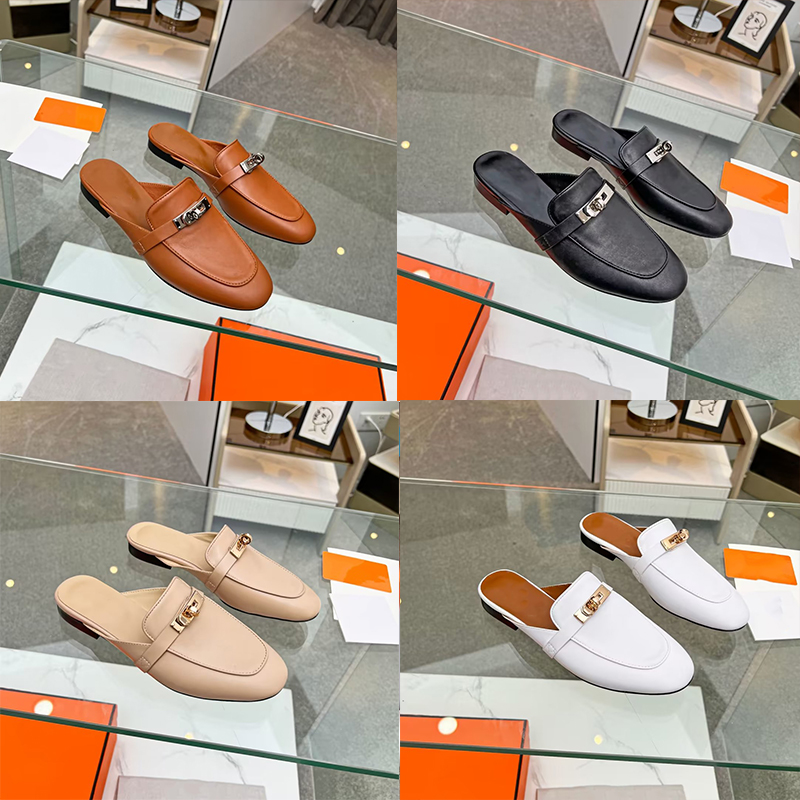 Designers Sandal Women OZ Mules Genuine Leather Slippers Kelly Metal Buckle Sandal Ladies Flat Slipper Classic Rubber Loafers Size 35-42
Designers Sandal Women OZ Mules Genuine Leather Slippers Kelly Metal Buckle Sandal Ladies Flat Slipper Classic Rubber Loafers Size 35-42