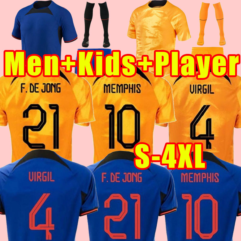 2022 2023 Netherlands MEMPHIS soccer jerseys DE JONG Holland DE LIGT WIJNALDUM VAN DIJK 22 23 football shirt men kids kit DUMFRIES fans player women girl full kit socks, Away
2022 2023 Netherlands MEMPHIS soccer jerseys DE JONG Holland DE LIGT WIJNALDUM VAN DIJK 22 23 football shirt men kids kit DUMFRIES fans player women girl full kit socks, Away