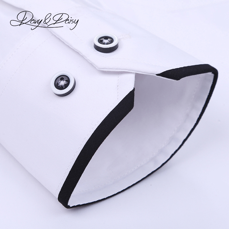 Men's Casual Shirts Arrival Men Shirt Mandarin Collar Long Sleeved Classical Solid Shirt Men Slim Fit Dress Business camisa masculina DS089 23032