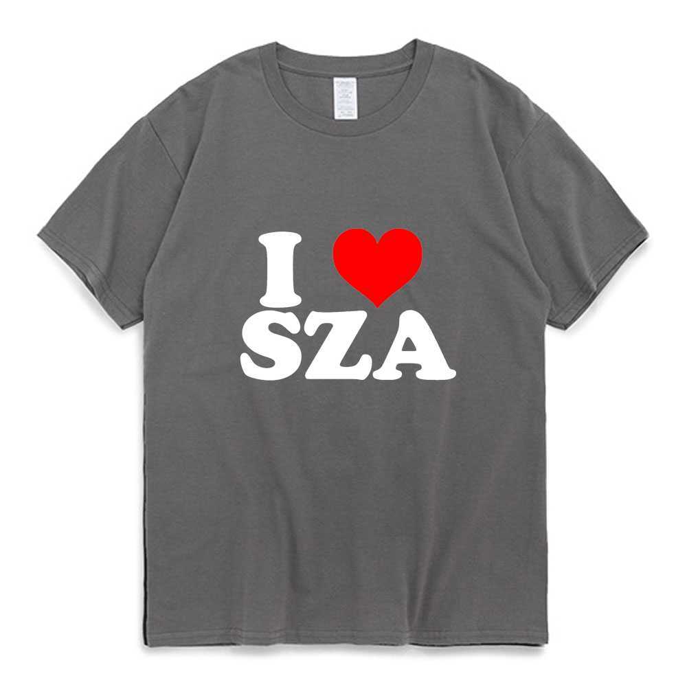 Men's T-Shirts I Love SZA Good Days Graphics Print T-shirt Men Women Hip Hop Rapper 90s Vintage Short Sleeve Tees Teen Streetwear Trend T Shirt W