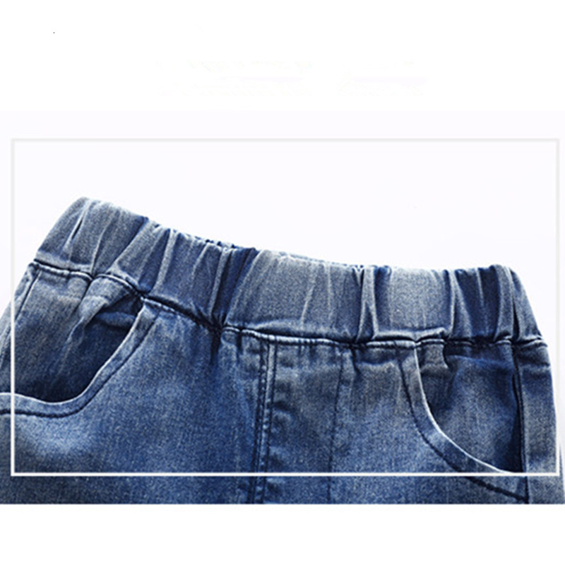 Jeans Spring Toddler Boys Jeans Pants Elastic Waist Long Denim Trousers Casual Children's Jeans For 2-8Yrs Kids Boys Clothes 230322