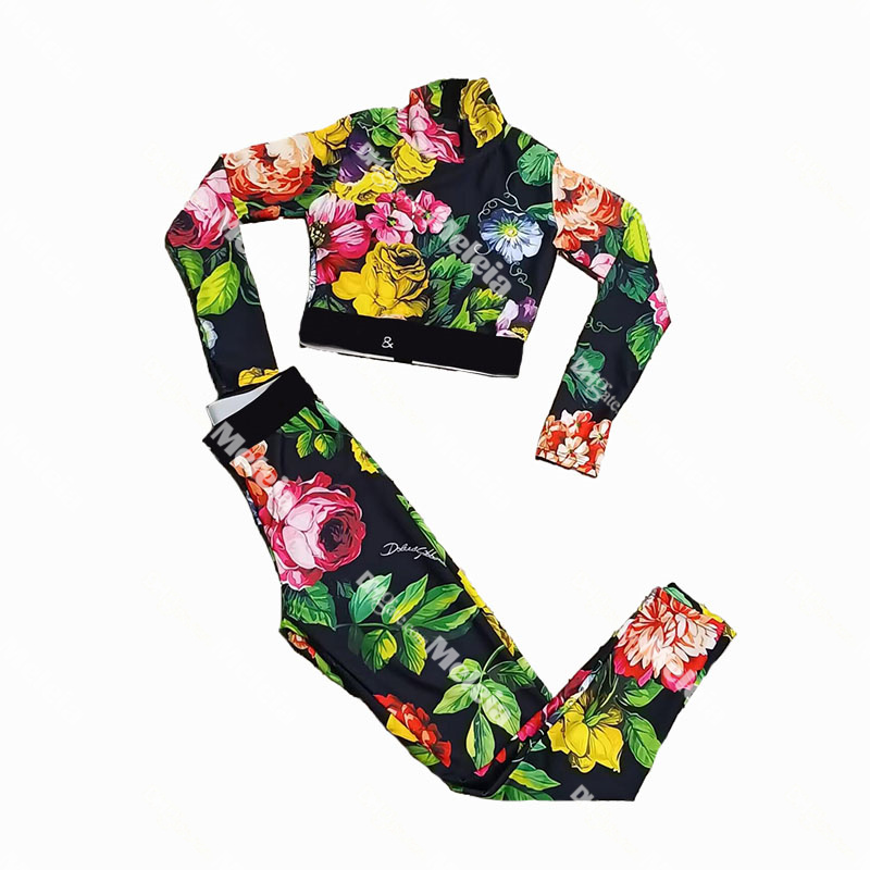 Flower Print Fitness T Shirts Long Sleeve Tracksuits Yoga Tops Legings Set Workout Clothes Wear Sports Gym Leggings Women Sportswear, Black
Flower Print Fitness T Shirts Long Sleeve Tracksuits Yoga Tops Legings Set Workout Clothes Wear Sports Gym Leggings Women Sportswear, Black