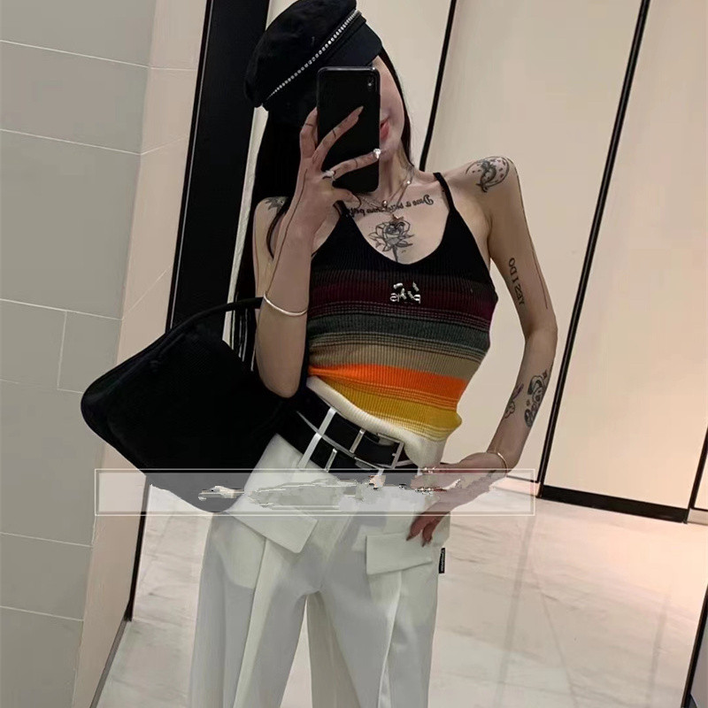 Womens Knits Camisole Top with Brooch - Sleeveless Tee for Casual Wear - Soft and Comfortable Women's Knit Tank