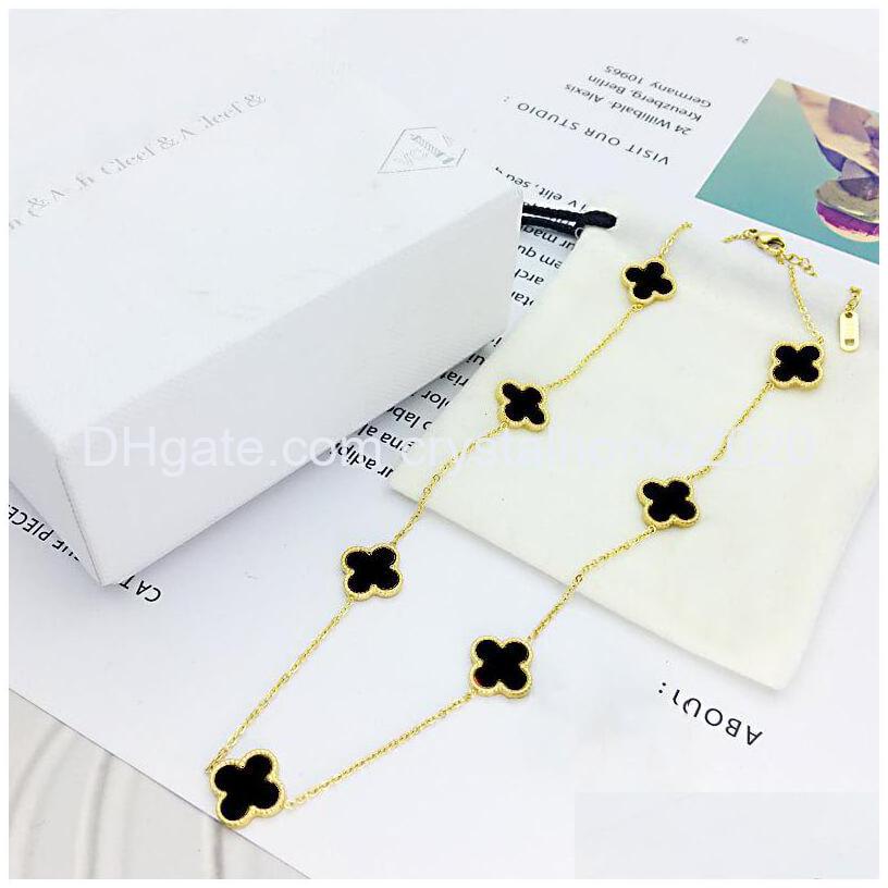 Pendant Necklaces Classic Design Clover Necklace Gold Plating Bracelet Jewelry For Gift Drop Delivery 202 Otmik
Pendant Necklaces Classic Design Clover Necklace Gold Plating Bracelet Jewelry For Gift Drop Delivery 202 Otmik