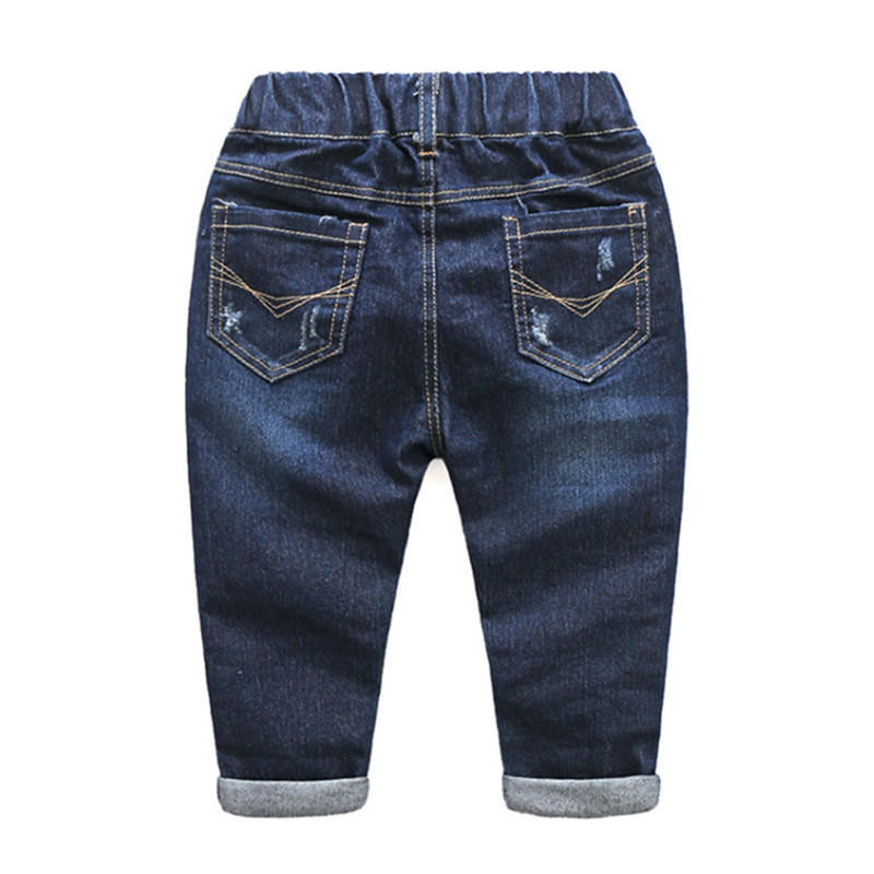 Jeans spring/autumn children's jeans casual elastic waist pure cotton denim children's pants 2-8 years 230406