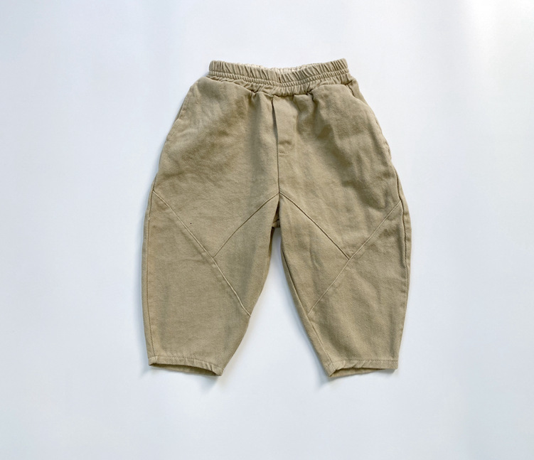 Jeans Autumn Korean Style Toddlers Kids Denim Pants Baby Boys Chic Jeans Casual Children Pure Color Trousers 230322