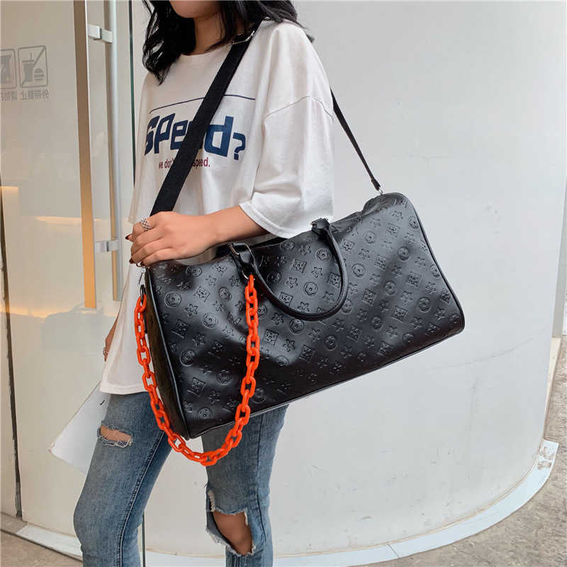 Duffel Bags 2023 New Short Distance Travel Bag Large Capacity Pu Hand Luggage Fashion Embossed Sports Fitness 230316, Black11
Duffel Bags 2023 New Short Distance Travel Bag Large Capacity Pu Hand Luggage Fashion Embossed Sports Fitness 230316, Black11