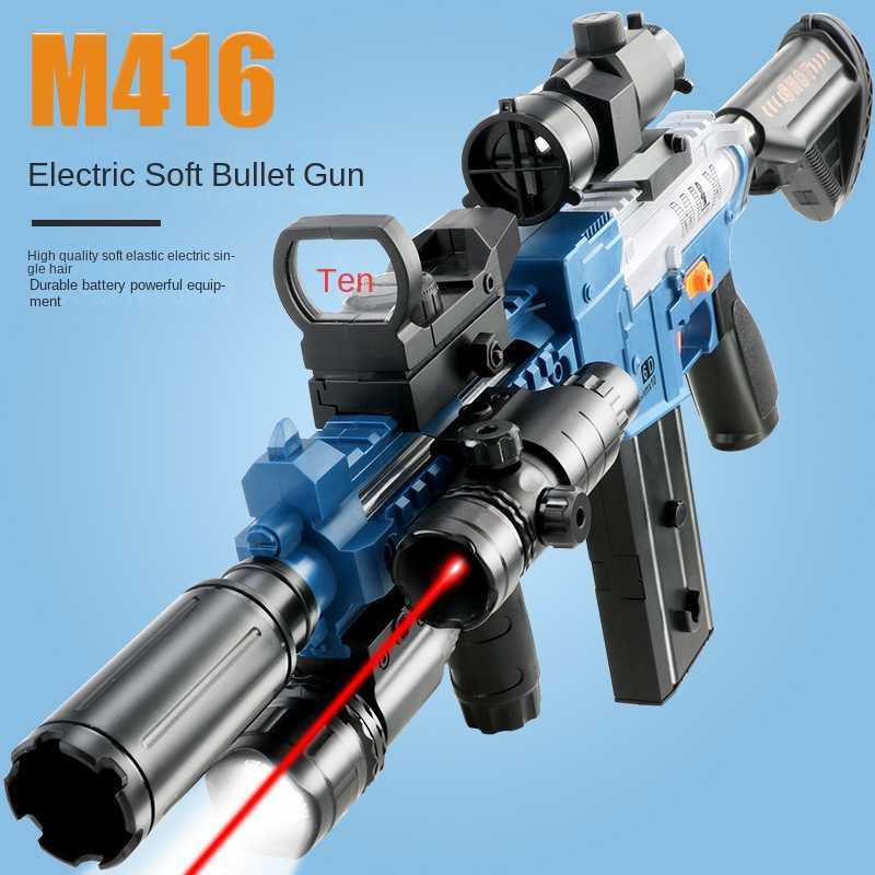 Gun Toys M416 Electric Single-shot Soft Bullet Gun Can Launch Suction Cup Sponge Bullets Children's Battle Sniper Toy Gun Adult CS
Gun Toys M416 Electric Single-shot Soft Bullet Gun Can Launch Suction Cup Sponge Bullets Children's Battle Sniper Toy Gun Adult CS