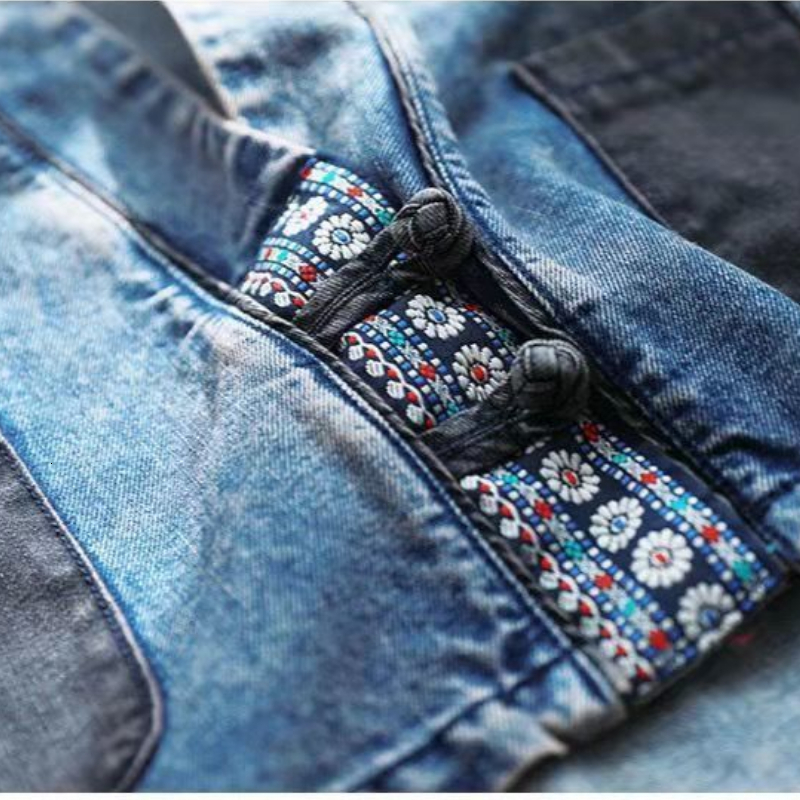Women's Vests Women's Korean Coat Retro Denim Vest Short Plus Size Loose Fashion Chinese Style Embroidered Spring and Summer Thin Cardigan 2