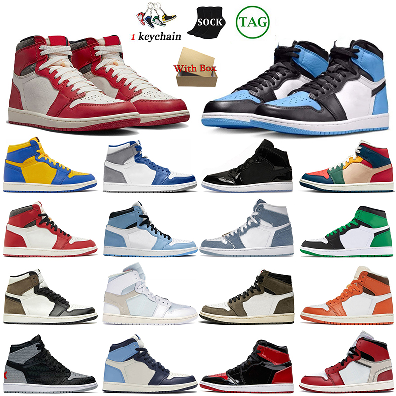 with box retro jordens1 jumpman 1 basketball shoes UNC Toe 1s High OG Reverse Laney Lost and Found men sneakers Starfish j 1 Travis Scotts Bred Patent womens trainers, B22 mid french blue 36-46
with box retro jordens1 jumpman 1 basketball shoes UNC Toe 1s High OG Reverse Laney Lost and Found men sneakers Starfish j 1 Travis Scotts Bred Patent womens trainers, B22 mid french blue 36-46