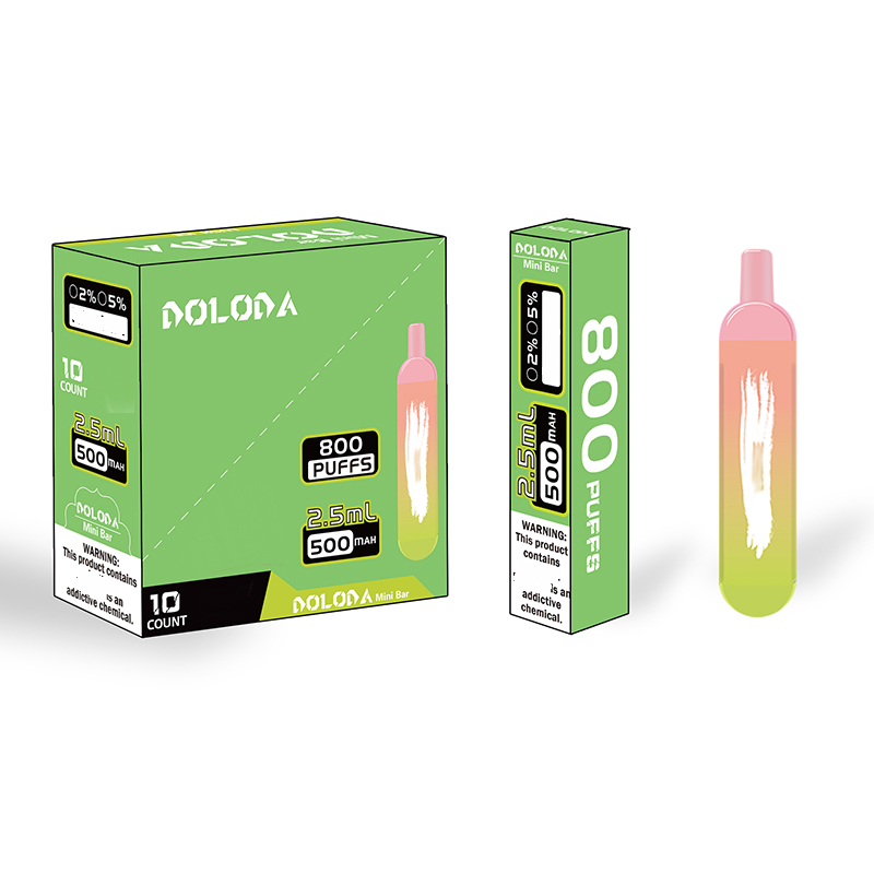 E cigarettes Original DOLODA Mini Bar Vape Pen 800 Puffs Disposable Vape starter Kit Ecig Pre-filled 2.5ml Pod Smoking oil Cartridge
E cigarettes Original DOLODA Mini Bar Vape Pen 800 Puffs Disposable Vape starter Kit Ecig Pre-filled 2.5ml Pod Smoking oil Cartridge