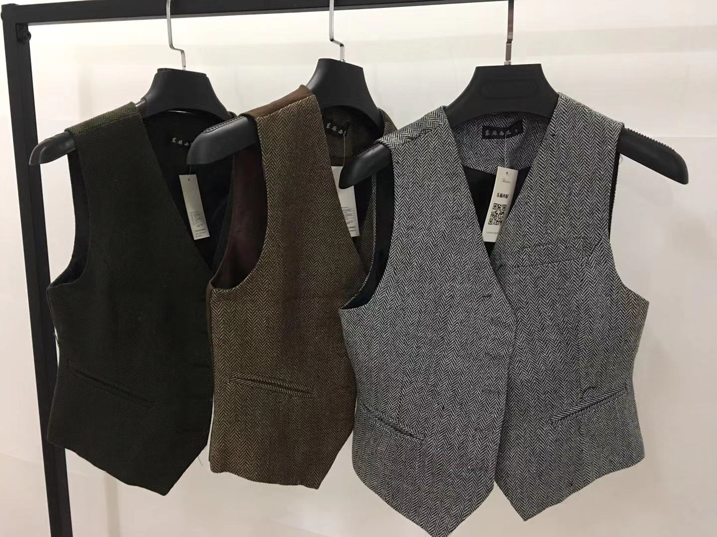 Women's Vests retro suit vest ladies waistcoat short jacket Casual ol Coat women 230322