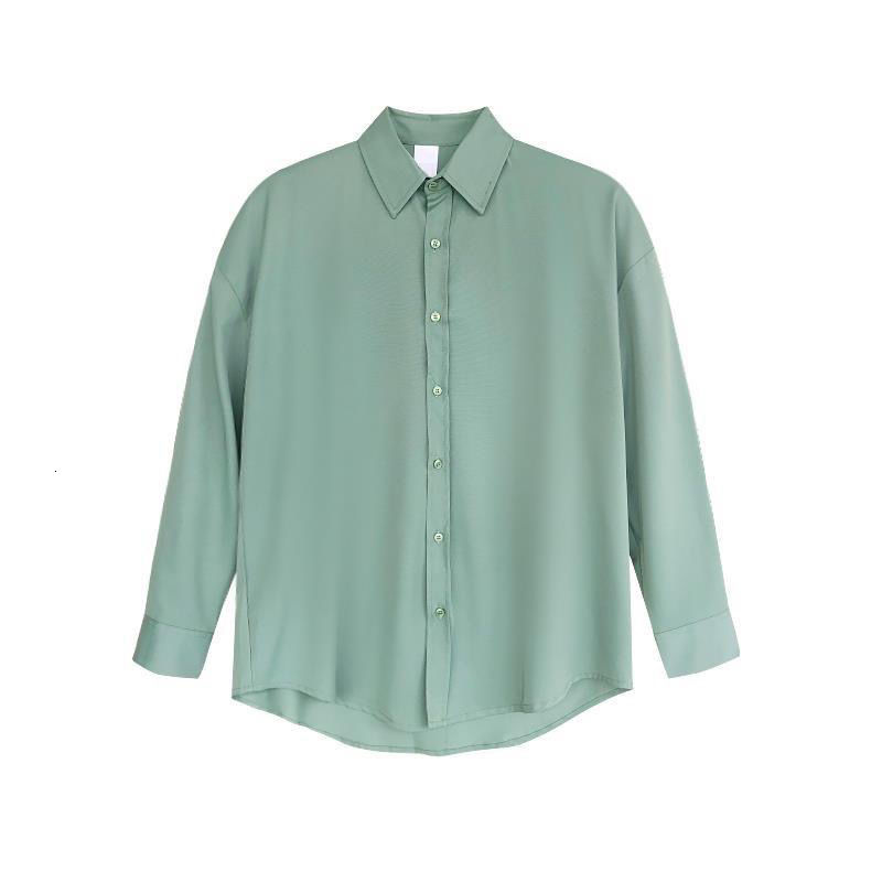 Men's Casual Shirts Korean Fashion Sexy Men's Shirt Harajuku White Shirts Mens Top Quality Classic Loose Casual Long Sleeve Vintage Button U