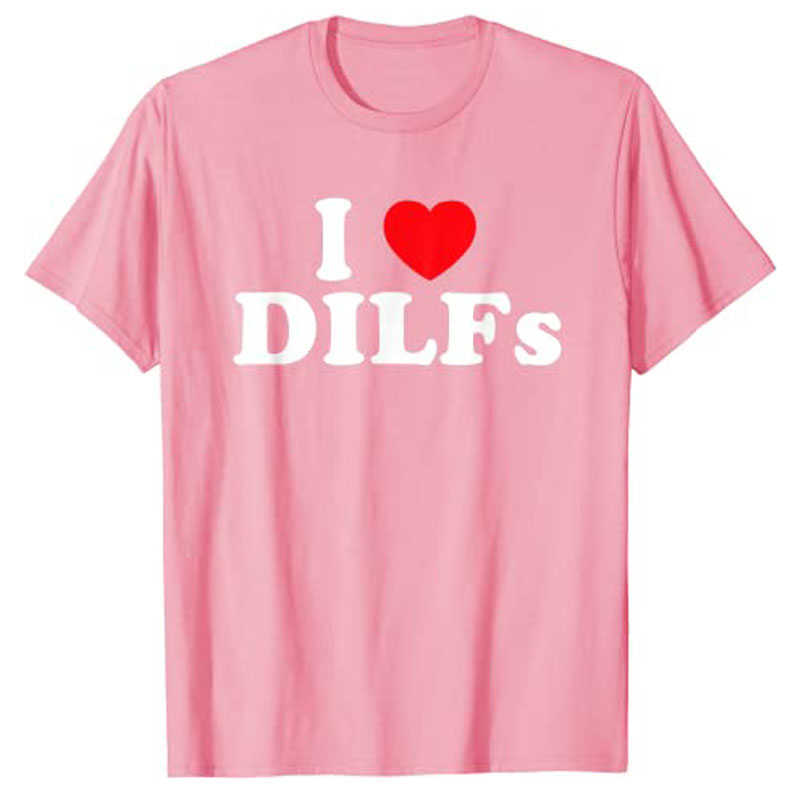 Men's T-Shirts Funny I Love DILFs I Heart DILF T-Shirt W0322