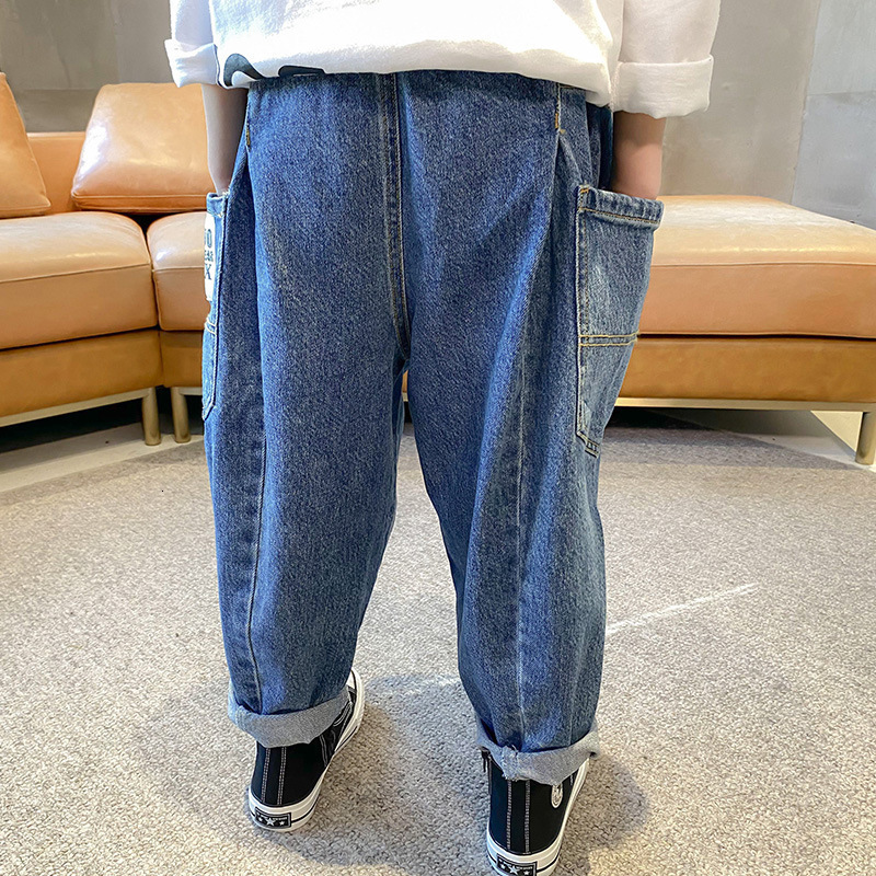 Jeans Loose Baby Spring Autumn Jeans Pants For Boys Children Kids Trousers Clothing Teenagers Gift Home Outdoor High Quality 230322