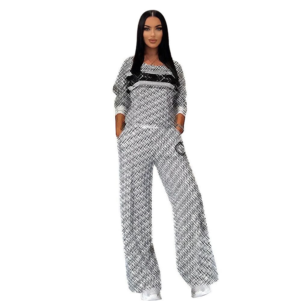 Women's Two Piece Sets Fashion Casual Fashion Thread Set Long Sleeve Loose Wide Leg Pants, Black
Women's Two Piece Sets Fashion Casual Fashion Thread Set Long Sleeve Loose Wide Leg Pants, Black