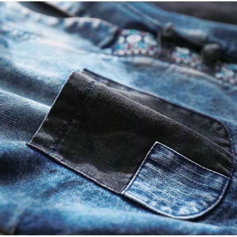 Women's Vests Women's Korean Coat Retro Denim Vest Short Plus Size Loose Fashion Chinese Style Embroidered Spring and Summer Thin Cardigan 2