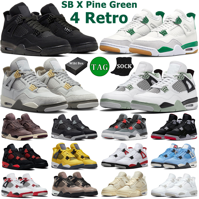 4 retro basketball shoes men 4s with box Military Black Cat Pine Green Photon Dust Midnight Navy Seafoam Red Thunder Lightning Bred Sail mens women trainers sneakers, 19 
4 retro basketball shoes men 4s with box Military Black Cat Pine Green Photon Dust Midnight Navy Seafoam Red Thunder Lightning Bred Sail mens women trainers sneakers, 19