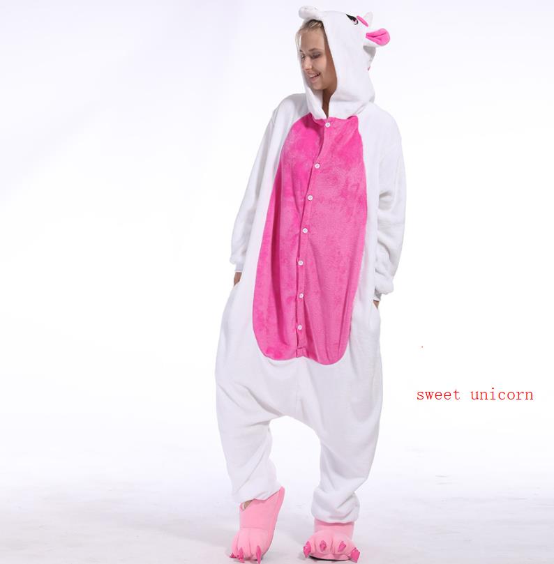 Onesie Pajamas Animal Theme Costume Jumpsuits Women Men Cartoon Cosplay Onepiece Sleepwear Unisex Homewear Carnival Night Anime One-Piece Plush S M L 