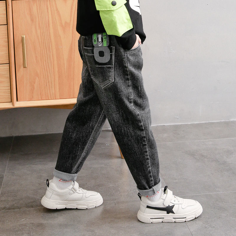 Jeans Boys' Pants Spring And Autumn Children's Jeans Baby Stretch Casual Loose Trousers 230322