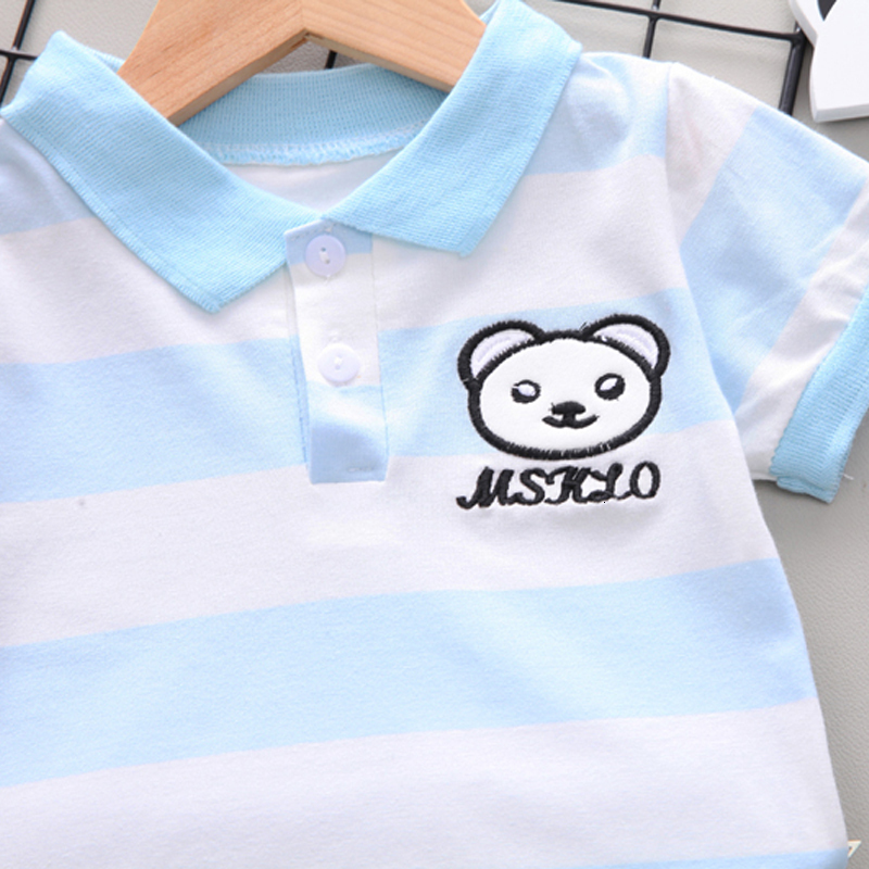 Clothing Sets IENENS Baby Clothing Sets Summer Striped Polo-shirt Shorts Outfits Kids Suits Toddler Infant Boys Casual Short Sleeve Clothes 230322