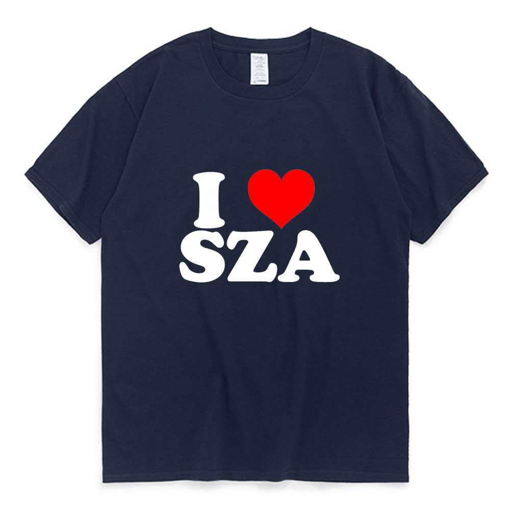 Men's T-Shirts I Love SZA Good Days Graphics Print T-shirt Men Women Hip Hop Rapper 90s Vintage Short Sleeve Tees Teen Streetwear Trend T Shirt W