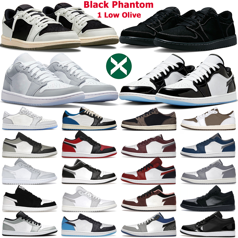 1 low travis scotts basketball shoes men women 1s lows Black Phantom Olive Reverse Mocha Concord Wolf Grey True Blue Bred Toe mens trainers outdoor sports sneakers
1 low travis scotts basketball shoes men women 1s lows Black Phantom Olive Reverse Mocha Concord Wolf Grey True Blue Bred Toe mens trainers outdoor sports sneakers