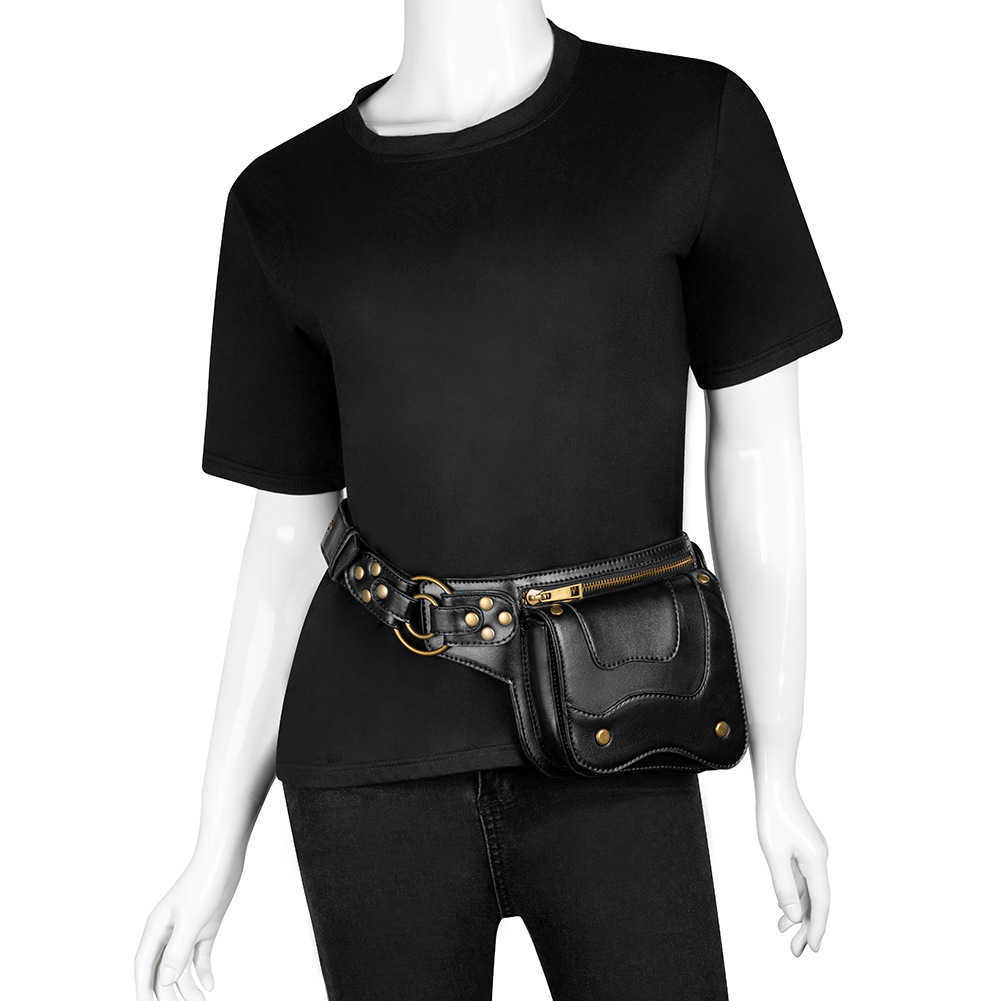 Waist Bags New Bag Women Steampunk Locomotive Men s Chest Outdoor Leisure Mobile Phone Waist 230323