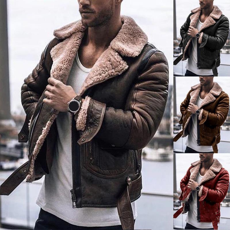 Men's Jackets 2023 Elegant Men's Streetwear Fashion Autumn Winter Shearling Wool Liner Coat Casual Male Warm Trendy