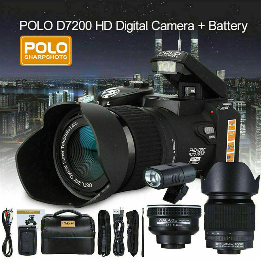 Digital Cameras 24X Optical Zoom Professional DSLR Camera For P ography Auto Focus 3 P Three Lens 1080P HD Video Camcorder Outdoor 230323