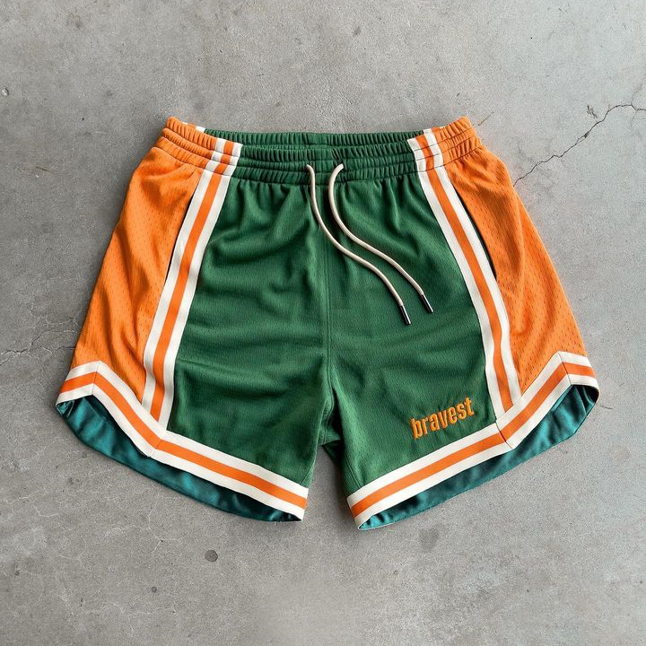 Men's Shorts Bravest Double Mesh Men Gym Basketball Running Y2K Male Sports Bodybuilding Clothing Studios 230323