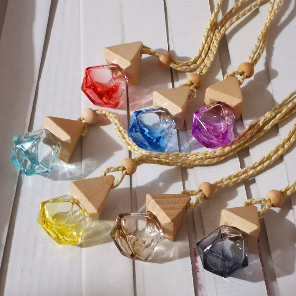 Perfume Bottle 10X 8ml Empty Diffuser Car Perfume Air Freshener Hanging Ornament Gadget Bottles 230323