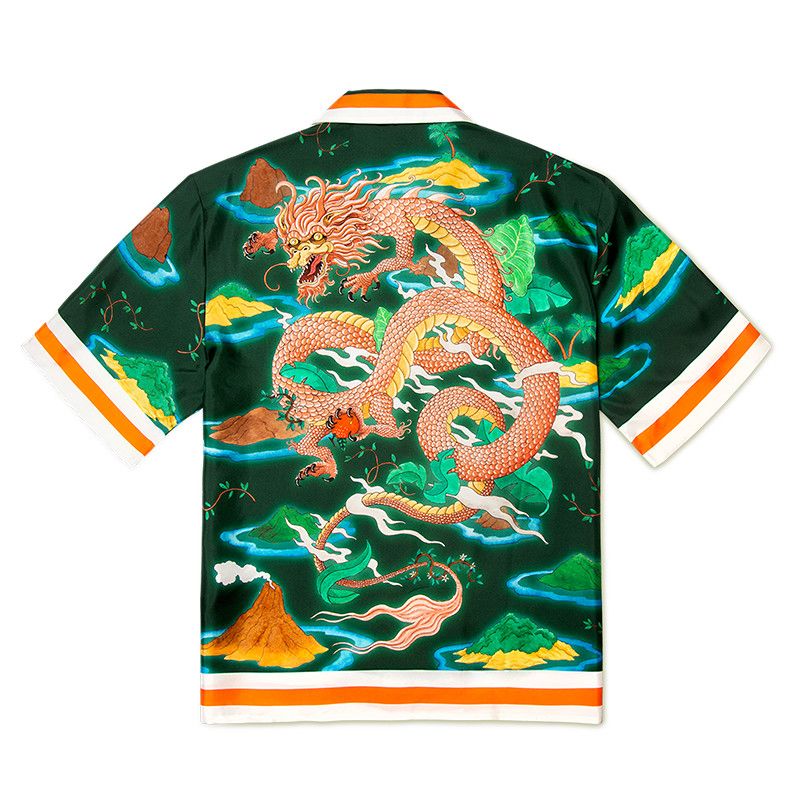 CASABLANCA Red Dragon 21s Sicilian Wind Island Silk Unisex Hawaiian Long Sleeve Shirt, Multi
CASABLANCA Red Dragon 21s Sicilian Wind Island Silk Unisex Hawaiian Long Sleeve Shirt, Multi