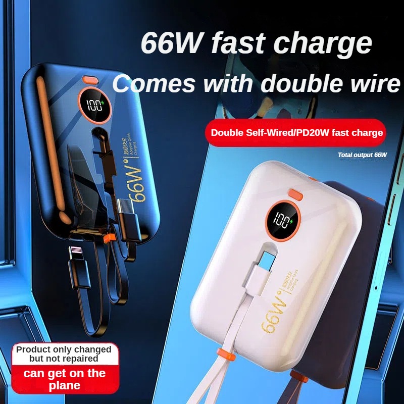 Power Banks 66W Super Fast Charging 10000mAh for Huawei P40 Laptop Powerbank Portable External Battery Charger For iPhone Xiaomi