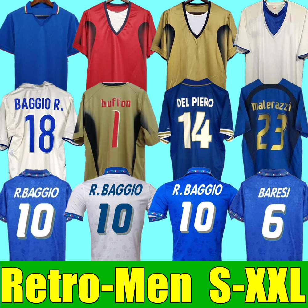 1998 1982 Retro FOOTBALL SOCCER JERSEYs 90 1996 1994 2000 Maldini Baggio ROSSI Schillaci Totti Del Piero 2006 Pirlo Inzaghi buffon Cannavaro Materazzi Nesta Italys, 2006 adult home
1998 1982 Retro FOOTBALL SOCCER JERSEYs 90 1996 1994 2000 Maldini Baggio ROSSI Schillaci Totti Del Piero 2006 Pirlo Inzaghi buffon Cannavaro Materazzi Nesta Italys, 2006 adult home