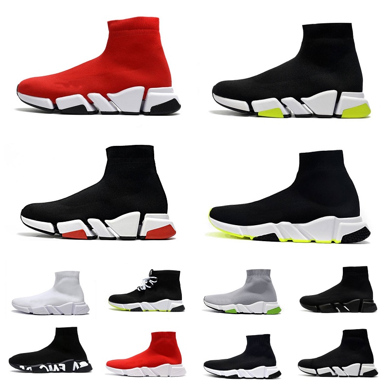 

Fly knit Casual shoes Designer Speed 1.0 2.0 SoCks Graffiti Trainers Platform runner sock shoe black white men womens Sneaker speeds trainer runners outdoor sneakers, Shoes lace